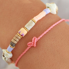 Love Ibiza heart armband coral