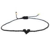 Pulsera de corazón Love Ibiza negra