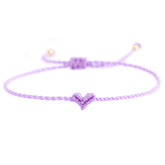 Brazalete de corazón Love Ibiza lila