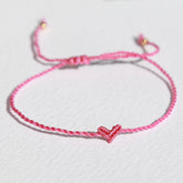 Armband klein hart framboos