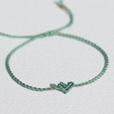 Armband klein hart sea green