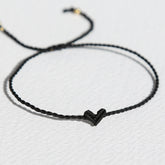 Armband klein hart zwart