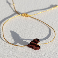 Bracelet brown heart