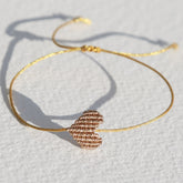 Brazalete corazón champán