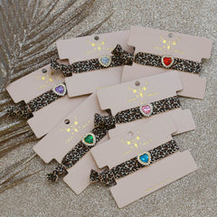 Pulsera leopardo strass verde