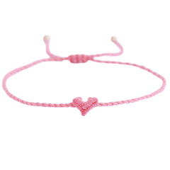 Bracelet coeur Love Ibiza rose