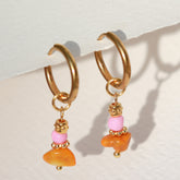 Calpe pink-orange earring