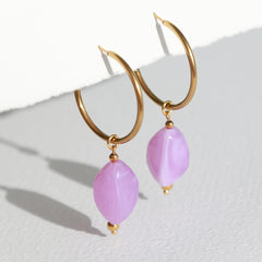 Oorbellen rocks lila