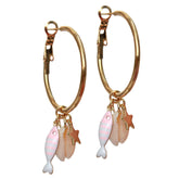 Pendientes Peche rosa claro