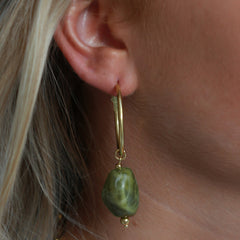 Earrings rocks olive