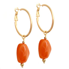Earrings rocks orange