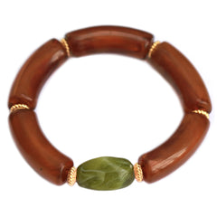 Armband penne rocks tortoise groen