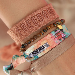 Pulsera nómada de piedra preciosa ojo de tigre