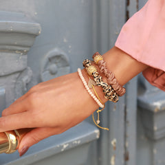 Scrunchie set strass leopard