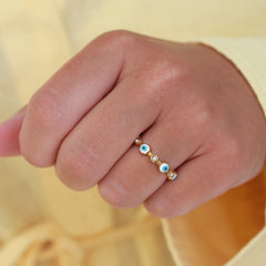 Golden ring evil eye