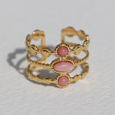 Gold ring with rose stone