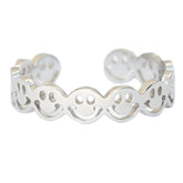 Anillo de plata sonriente