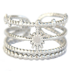 Zilveren ring zon