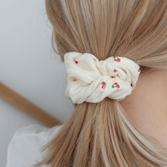 Scrunchie Kirsche Creme
