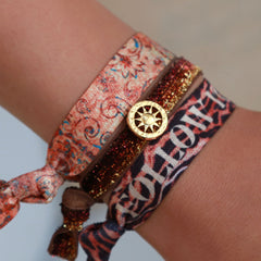 Ibiza elastiekjes brown glitz