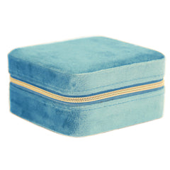 Sieradendoosje velvet blauw