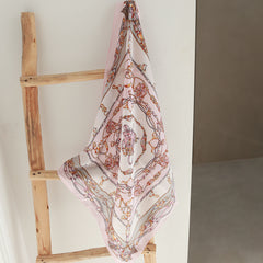 Satin-Bandana-Schal, hellrosa, barock