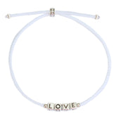 La pulsera del amor plata blanca