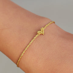 Love Ibiza heart armband twisted goud