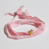 Bracelet Sari wrap pink