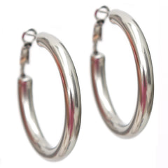 Zilveren hoops medium