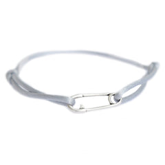 Safety pin bracelet argent