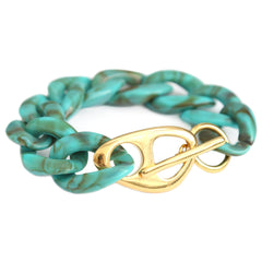 Armband azur marble chain gold
