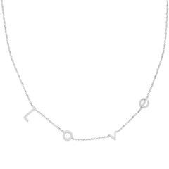 Collar de plata AMOR