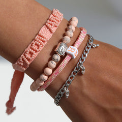 Conjunto de 2 pulseras Luna y espalda y amor