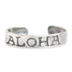 Anillo para el dedo del pie Aloha (plata auténtica)