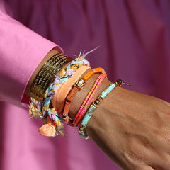 Brazalete Toscana menta oro