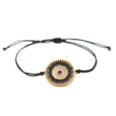 Brazalete sol oro negro