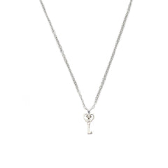Collier en argent heart key