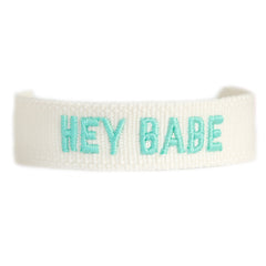 Gewebtes armband hey babe turquoise