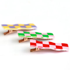 Pince à cheveux lisse vert sauge