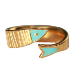 Anillo de sardina de oro