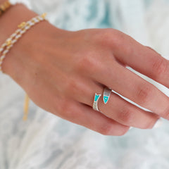 Anillo de plata de sardina