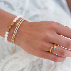 Anillo de sardina de oro