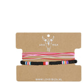 Conjunto de pulseras surf negras