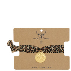 Pulsera Ibiza con moneda de leopardo