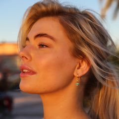 Goldohrringe Vedra türkis