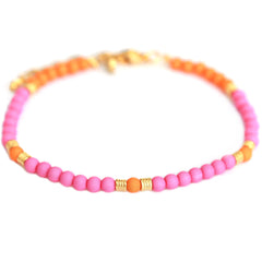 Bracelet de cheville Jondal orange rose