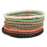 Juego de 9 gomas elásticas para el cabello acanaladas