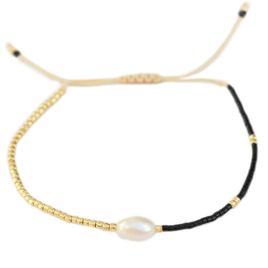 Bracelet miyuki pearl black 1080