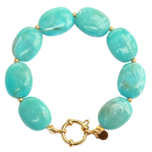 Bracelet pastille turquoise